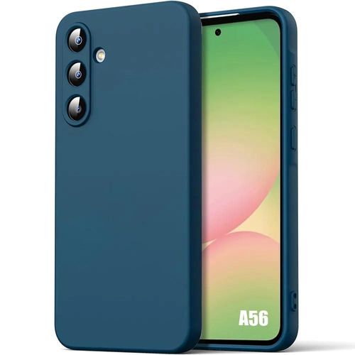 Coque Pour Samsung Galaxy A56 5g, Protection Silicone Souple Doux Slim Anti-Rayures Bleu Marine - E.F.Connection