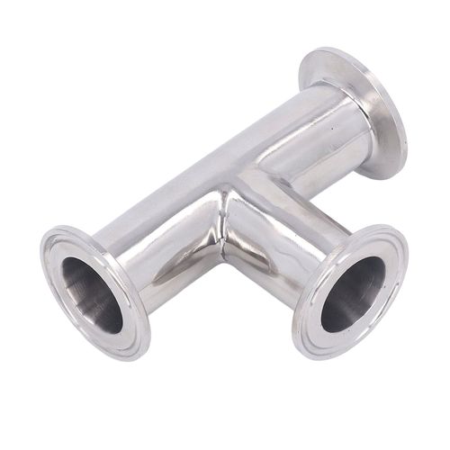 Raccord en T pour tuyau en acier inoxydable 304, raccord rapide pour tube, connecteur de canalisation a 3 voies, 25 mm