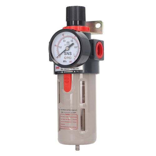 Filtre a air pneumatique G1/2 reutilisable 1. 0 MPA Kit de manometre de separateur d'eau et d'huile a pression reglable maximale