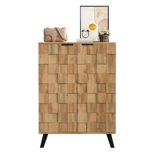 Sideboard, Armoire À Chaussures Moderne À 5 Compartiments - Dimensions 80,5 X 35 X 109,5 Cm, Étagères Réglables