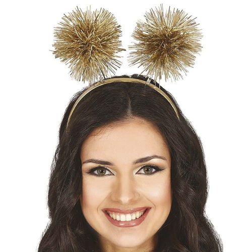 Serre-Tête Pompons Fête Or