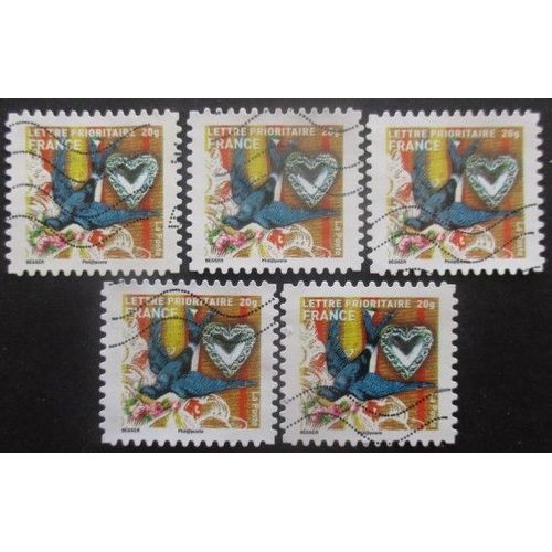 France Autoadhésif N°499 X 5 Oblitéré