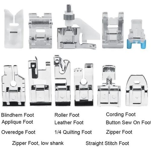 Pieds-de-biche - Brother - HB057 - 11 pièces - Compatible avec Janome et Singer - Métal durable