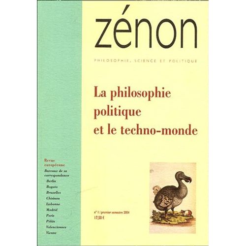 Zénon N° 1, Premier Semest - La Philosophie Politique Et Le Techno-Monde