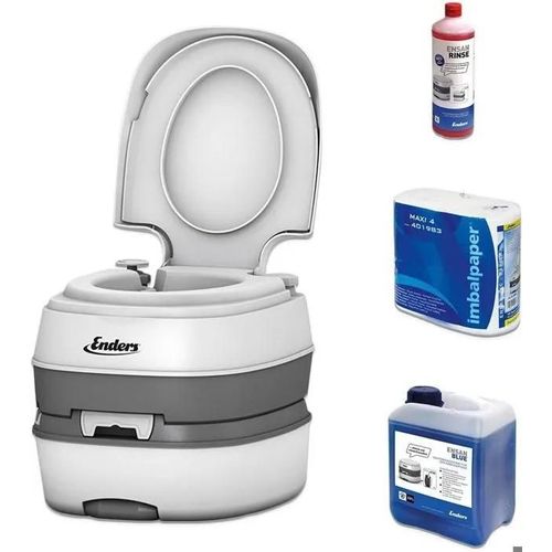 Toilettes chimiques portables - Blue - 2,5 L - Kit de démarrage - Confort optimal - 17L de capacité