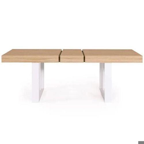 Tête De Lit Avec 2 Tables De Chevet Bois Naturel Hêtre Finition Blanche Chambre