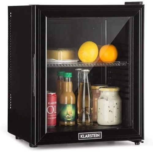 Mini Frigo de Chambre 23L - Porte en Verre - Etagères Réglables - Idéal pour Aliments, Boissons, Cosmétiques