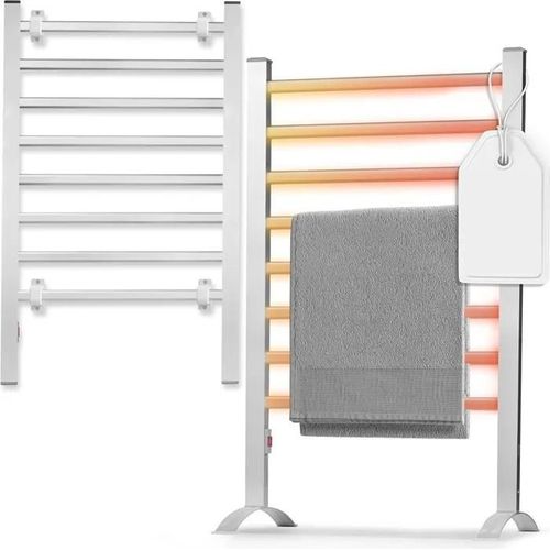 Porte et sèche-serviettes électrique Radiateur silencieux Matériel de montage & pieds Câble de 1,5m