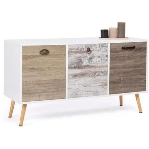Buffet Bas Scandinave 113 Cm 3 Portes