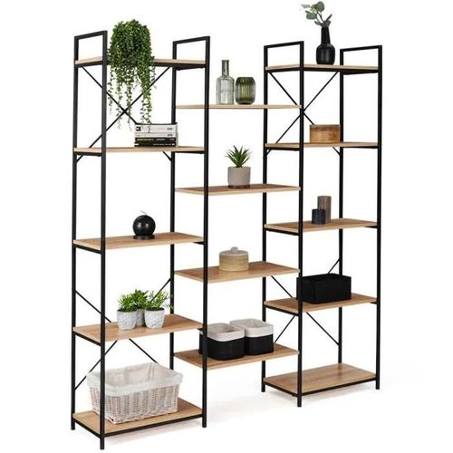 Etagères Style Industriel Salon Entrée Multi Usage 170 Cm Rangement Espacé