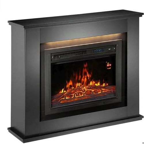 Cheminée Électrique 1000/2000W avec Chauffage, Télécommande et Éclairage LED
