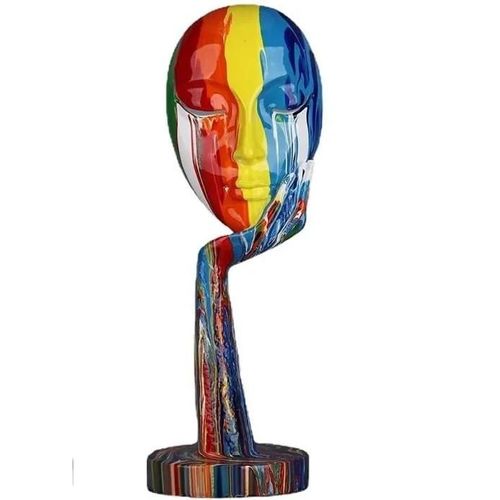 Statue Penseur Dame Sculpture Personnages Abstraits Artisanat Ornements Décorations (Grand 39x12.5x12.5cm)