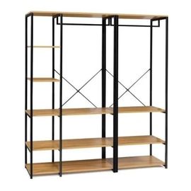 Dressing Modulable Xxl Design Industriel, L.150 Cm, Noir/Marron