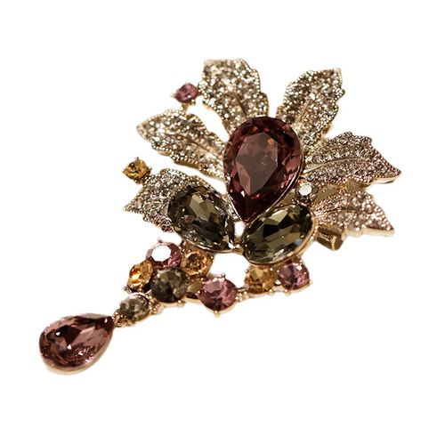 Broche Fleur En Cristal Vintage  Bijou Rétro Pour Femme