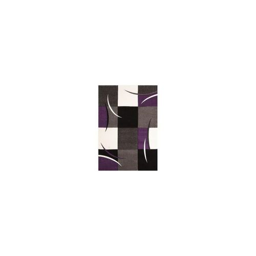Tapis Salon 120x170 Tissé Violet Rectangle Motif Géométrique Lyn8 Di 65