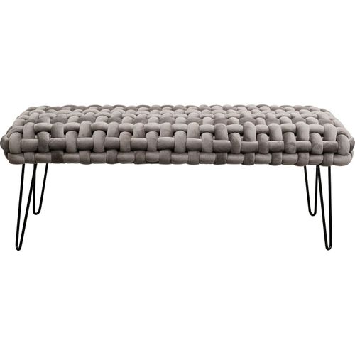 Banc Weave Velours Gris Kare Design