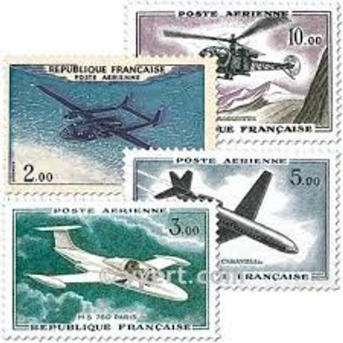 Prototypes Série Complète Année 1960 Poste Aérienne N° 38 39 40 41 Yvert Et Tellier Luxe
