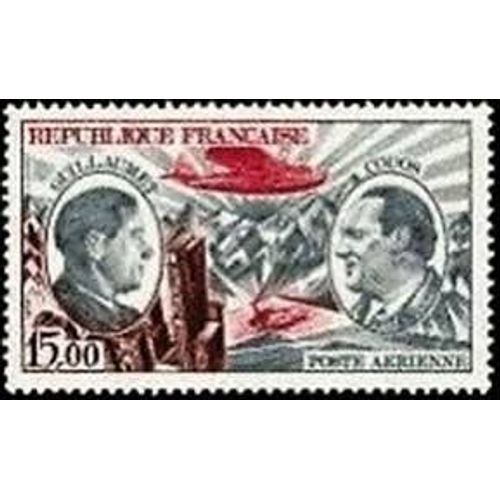 Henri Guillaumet Et Paul Codos Pionniers De La Poste Aérienne Année 1973 Poste Aérienne N° 48 Yvert Et Tellier Luxe