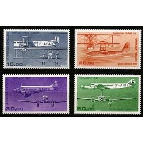 Avion Bimoteur Farman F60 Goliath, Hydravion Cams 53, Trimoteur Wibault 283 Et Dewoitine 338 (Lot) Années 1984-1985-1986-1987 Poste Aérienne N° 57 58 59 60 Yvert Et Tellier Luxe
