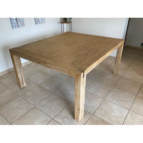 Table De Salle À Manger 8 À 12 Places Avec Rallonge En Acacia Massif