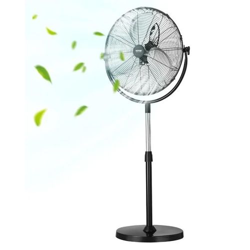 Ventilateur sur Pied Industriel-VEVOR-425 mm-Ventilateur de Sol- Hauteur Réglable-3 Vitesses Réglables-4200 CFM