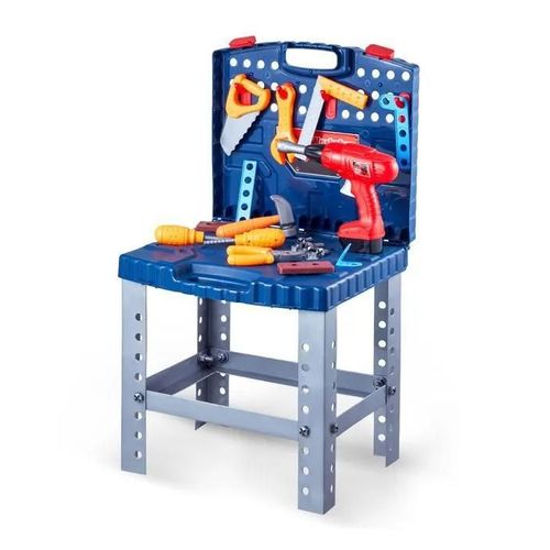 Établi À Outils Enfants-Vevor-56 Pièces-Jouet Enfant De Bricolage Avec Perceuse Électrique Réaliste-3 Ans Et Plus