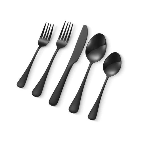 Ménagère-Vevor-30 Pièces Avec Couteau, Fourchette, Cuillère-Pour Cuisine, Maison, 6 Personnes-Noir