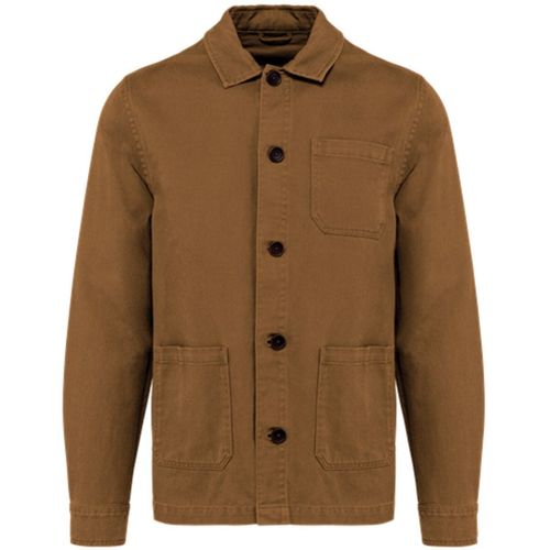 Veste Worker Écoresponsable Délavée - Homme - Pat610 - Marron Washed Sugar