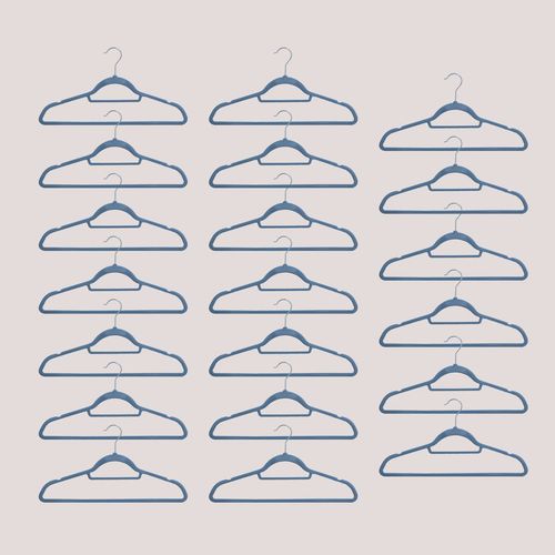 Lot De 20 Cintres Palou Gris-Bleu