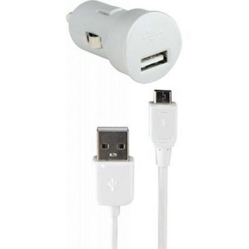 Chargeur Allume-Cigare Micro Usb Mini 1a, Blanc