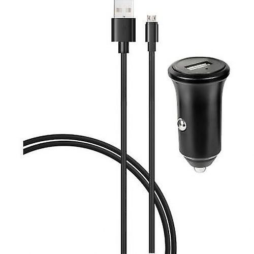 Chargeur De Voiture Usb A 2.4a Fastcharge Usb A/Câble Micro Usb, Noir