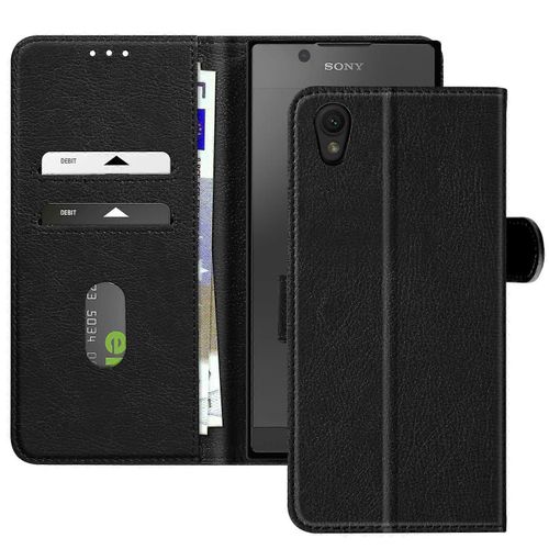 Étui Pour Sony Xperia L1 Clapet Wallet Et Support Vidéo, Noir