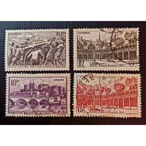 Timbres France 1941 -1942 Sites Et Monuments Modèle: Émile Feltesse, Gabriel Antonin Barlangue Et Charles Mazelin