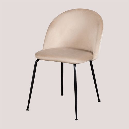 Lot De 2 Chaises En Velours Kana Design Noir
