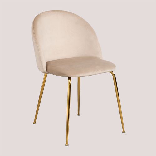 Lot De 2 Chaises En Velours Kana Design Doré