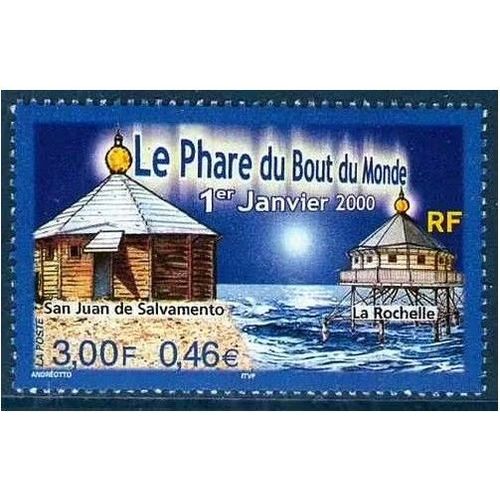France 2000, Très Beau Timbre Neuf** Luxe Yvert 3294, Le Phare Du Bout Du Monde - San Juan De Salvamento, La Rochelle.