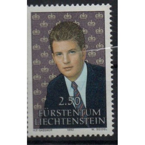Liechtenstein Timbre Le Prince Héritier 1991