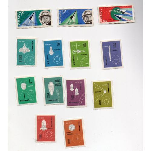 Pologne- Lot De 13 Timbres Neufs- Espace