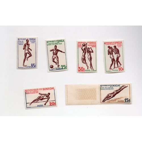 Sénégal- Série De 6 Timbres Neufs- Sports- Jeux De L' Amitié