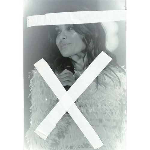 Rare Photo Inédite Papier Brillant 20x30cm Noir Et Blanc Chanteuse Française Jenifer Bartoli