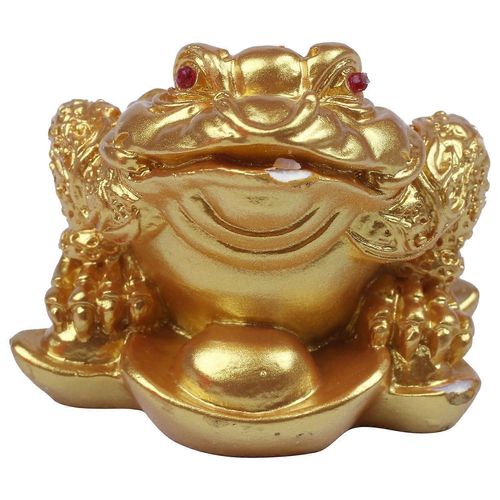Feng Shui Chinois Argent Richesse Crapaud Pièce Home Office Décoration Cadeaux Chanceux Or