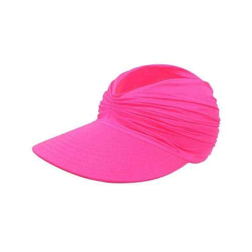 Chapeau De Plage D¿Été Rose Grande Visière Chapeaux De Soleil Pour Femmes Protection Uv Extérieure Top Vide Sport Casquette De Baseball