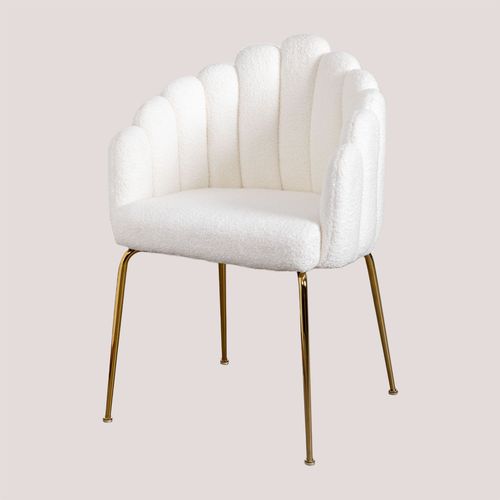 Lot De 2 Chaises De Salle À Manger En Chenille Markina Blanc