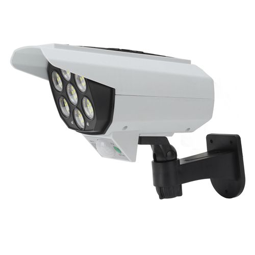 Fausse camera de surveillance solaire a LED haute luminosite, lampe de rue de surveillance IP64
