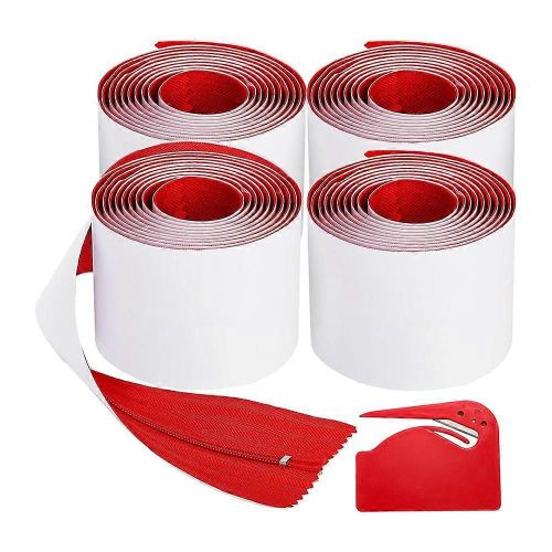 Fermeture À Glissière Étanche À La Poussière, Fermeture À Glissière Double Face Avec Coupe-Feuille De Plastique, Fermeture À Glissière De Porte Instantanée Auto-Adhésive Scellée Pour Étanche À La Pous