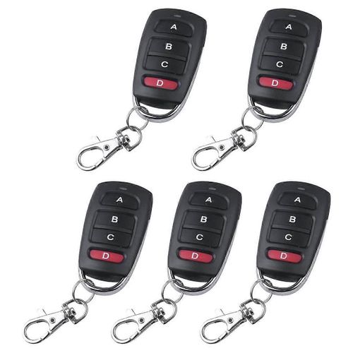 5 Universel 433 MHZ Clonage Télécommande Porte-clés, Duplicate Télécommandes Remplacement Garage D