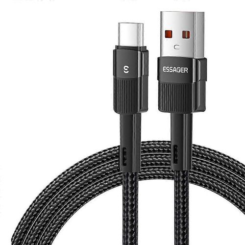 ESSAGER 3m Câble USB vers Type C Charge Rapide Cordon de Transmission 480Mbps