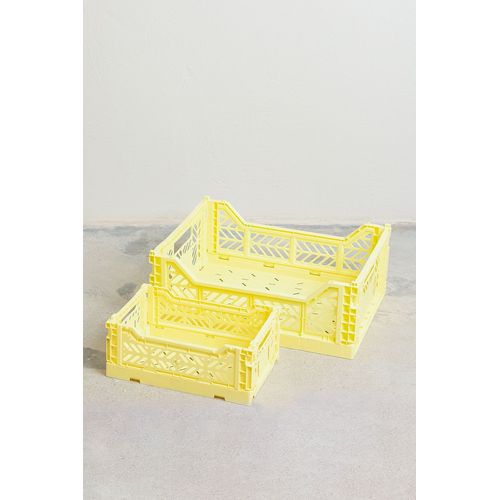 Lot De 2 Boîtes En Plastique Pliables Et Empilables Doli Jaune