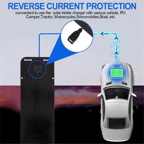Kit De Panneau Solaire 60w 12v Chargeur De Batterie De Camping Extérieur Étanche Plaque Solaire Avec Chargeur De Voiture Usb