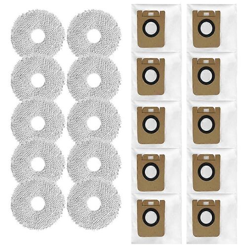 Sacs à poussière de remplacement Chiffon de vadrouille pour Bot L10S Ultra / S10 / S10 Pro Robot Aspirateur Accessoires
